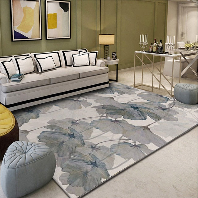 High Quality Abstract Flower Art Carpet For Living Room Bedroom Anti-slip Floor Mat