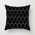 Geometric Cushion Cover Black and White Polyester Throw Pillow Case
