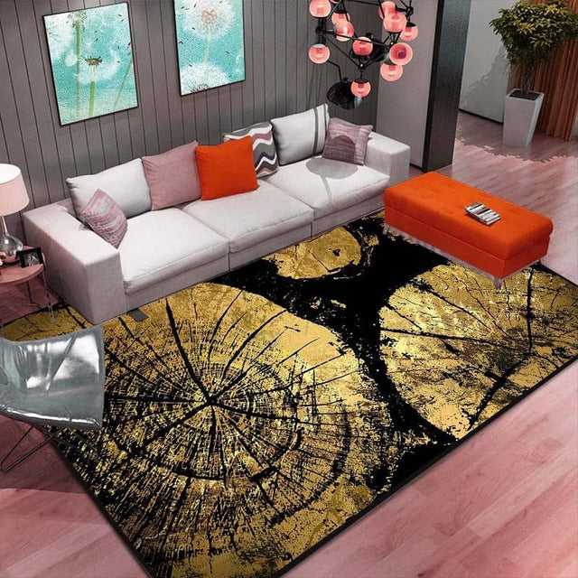 High Quality Abstract Flower Art Carpet For Living Room Bedroom Anti-slip Floor Mat