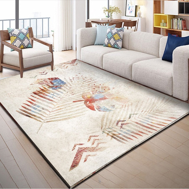 High Quality Abstract Flower Art Carpet For Living Room Bedroom Anti-slip Floor Mat
