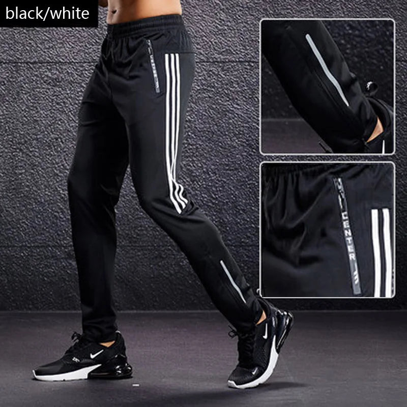 Men Running Pants With Zipper Pockets