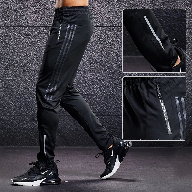 Men Running Pants With Zipper Pockets