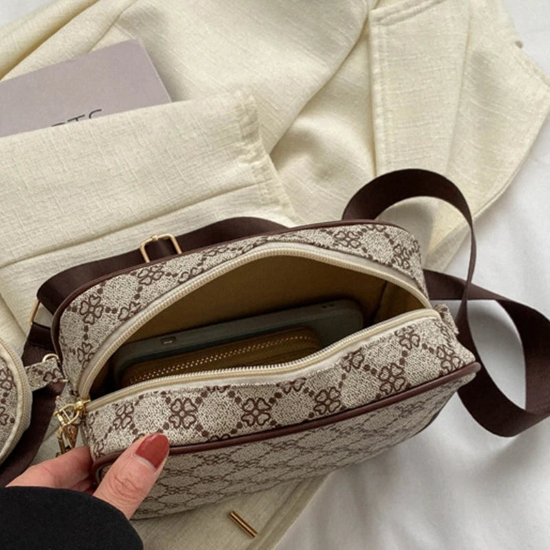 Crossbody Vintage Fashion Handle Handbag Women Solid Soft PU Leather