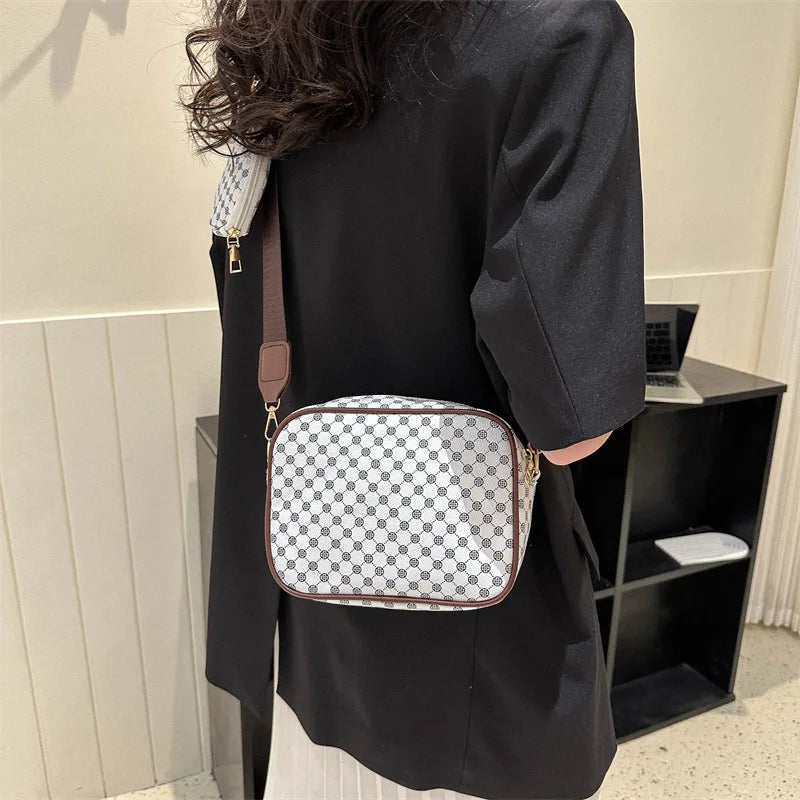 Crossbody Vintage Fashion Handle Handbag Women Solid Soft PU Leather