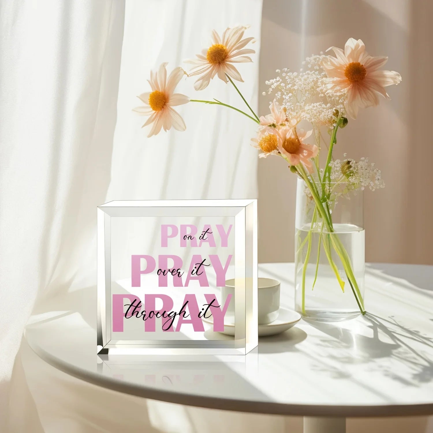Faith Gift, Inspirational Heart Acrylic Sign