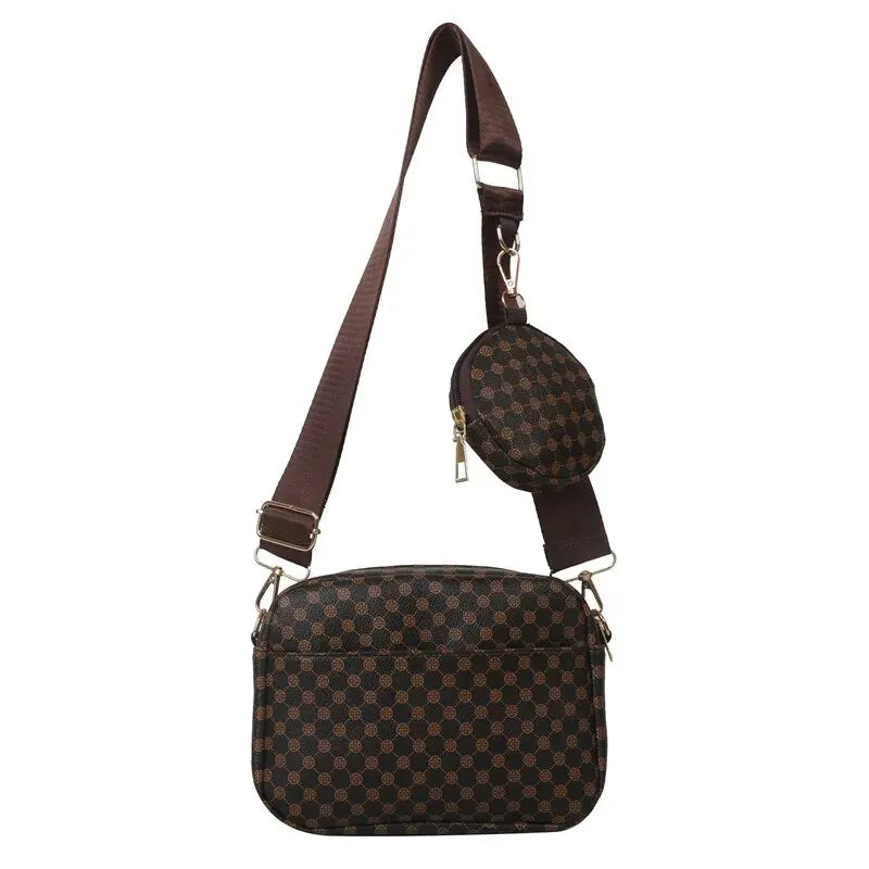 Crossbody Vintage Fashion Handle Handbag Women Solid Soft PU Leather