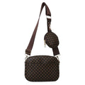 Crossbody Vintage Fashion Handle Handbag Women Solid Soft PU Leather