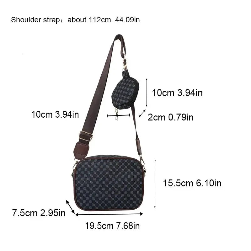 Crossbody Vintage Fashion Handle Handbag Women Solid Soft PU Leather