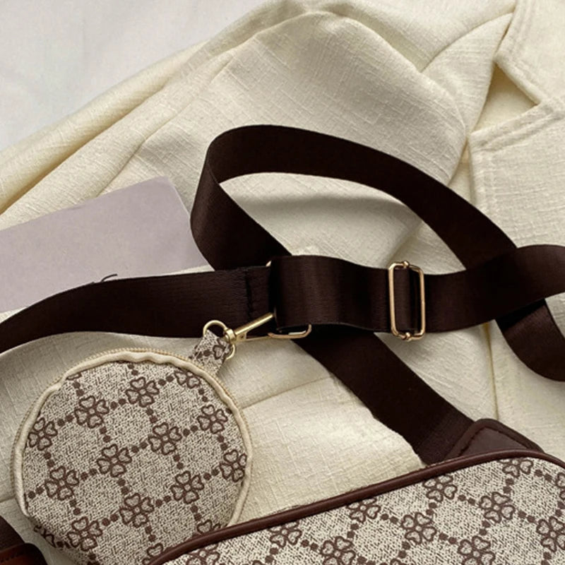 Crossbody Vintage Fashion Handle Handbag Women Solid Soft PU Leather