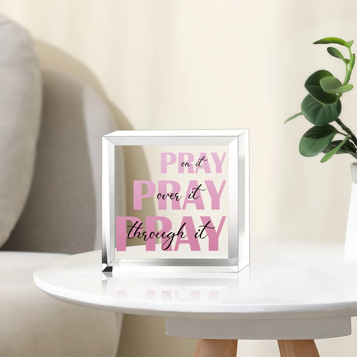 Faith Gift, Inspirational Heart Acrylic Sign