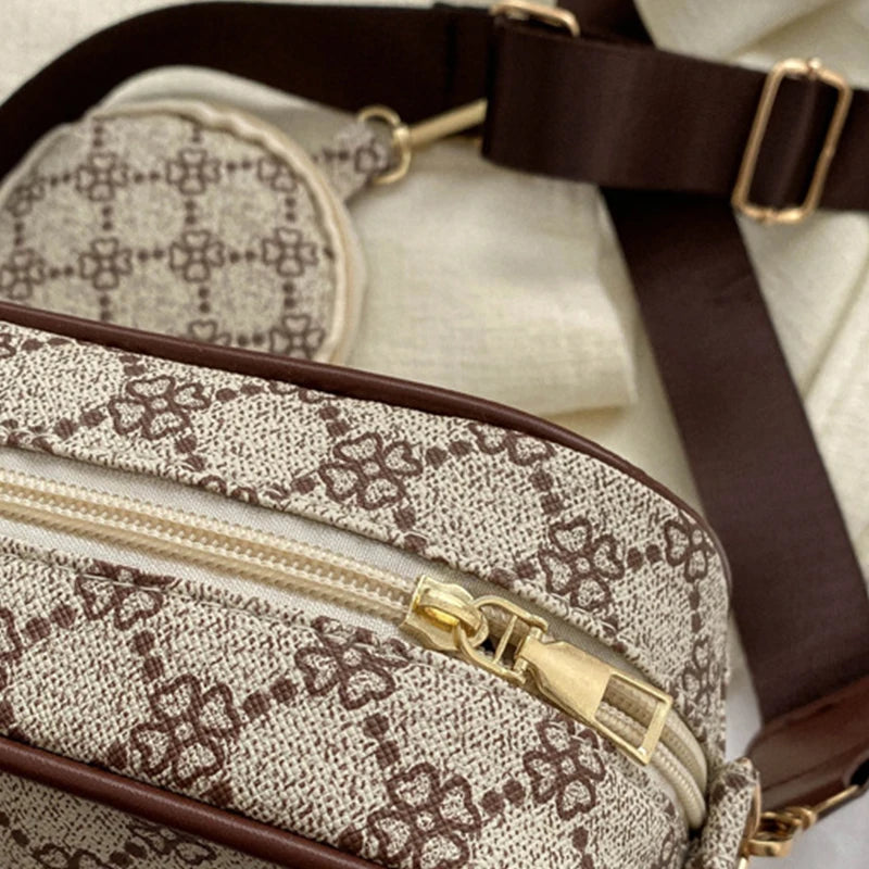 Crossbody Vintage Fashion Handle Handbag Women Solid Soft PU Leather