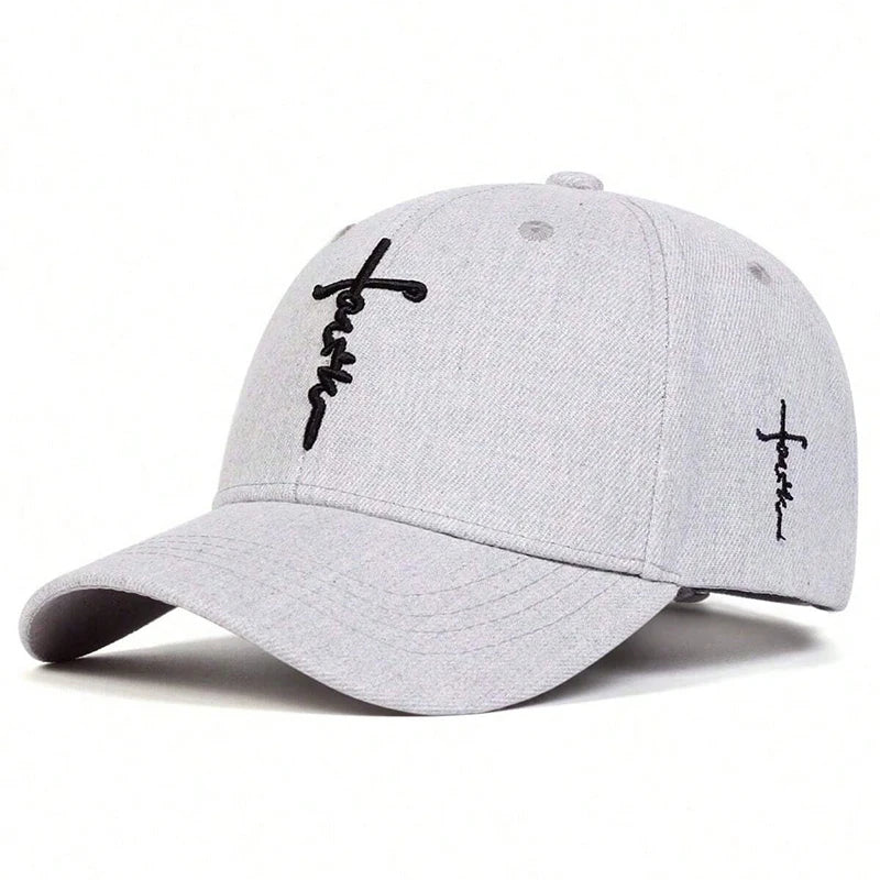 Faith Embroidery Baseball Cap Men Women Cotton Snapback