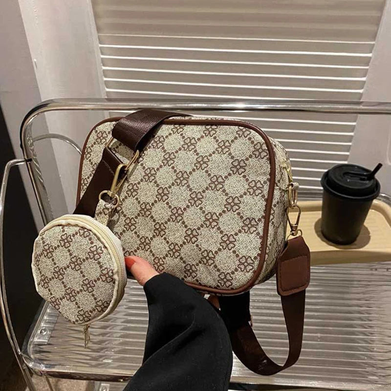 Crossbody Vintage Fashion Handle Handbag Women Solid Soft PU Leather