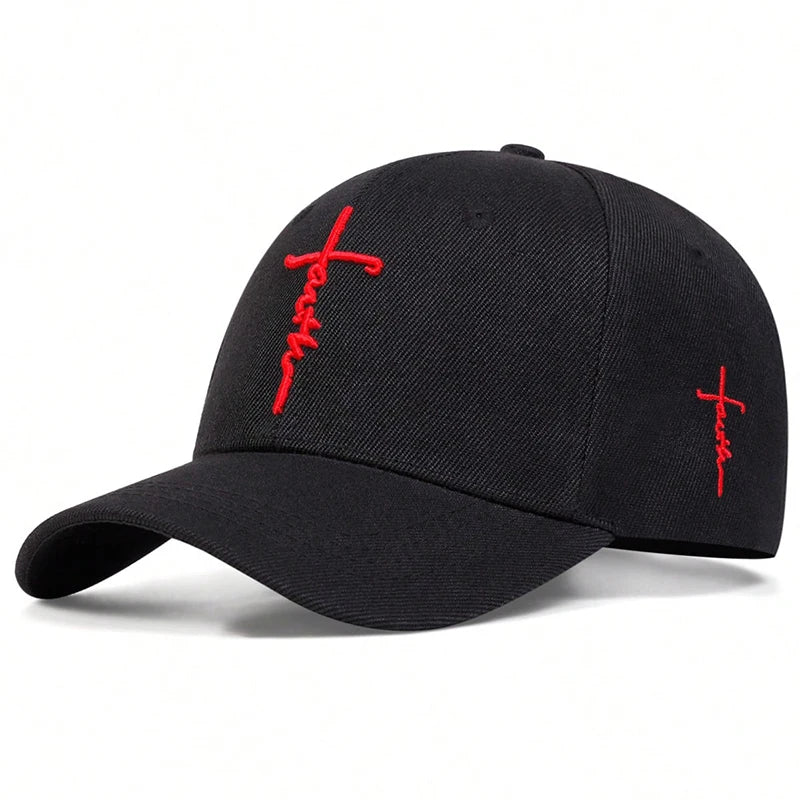 Faith Embroidery Baseball Cap Men Women Cotton Snapback