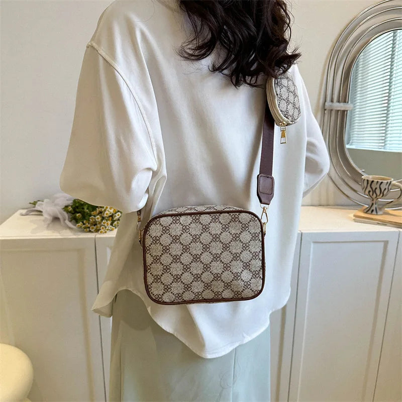 Crossbody Vintage Fashion Handle Handbag Women Solid Soft PU Leather