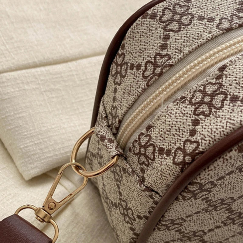 Crossbody Vintage Fashion Handle Handbag Women Solid Soft PU Leather