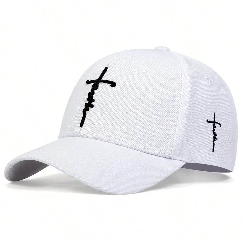 Faith Embroidery Baseball Cap Men Women Cotton Snapback