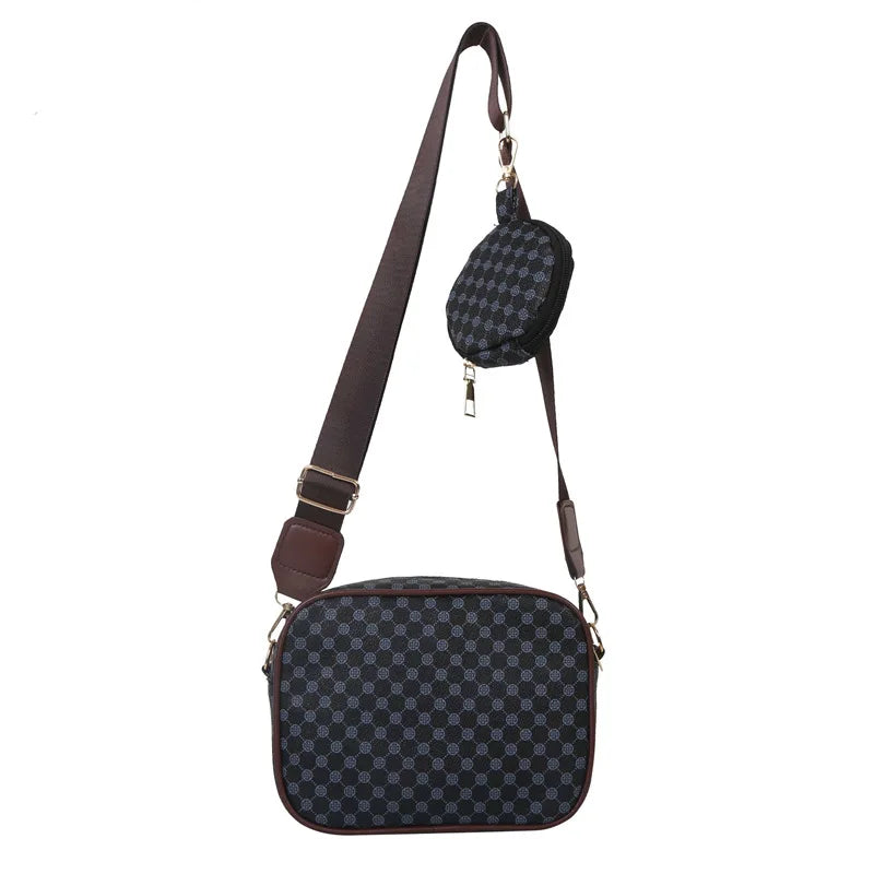 Crossbody Vintage Fashion Handle Handbag Women Solid Soft PU Leather
