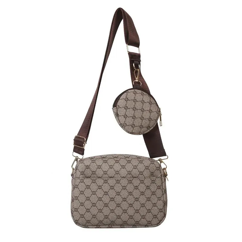 Crossbody Vintage Fashion Handle Handbag Women Solid Soft PU Leather