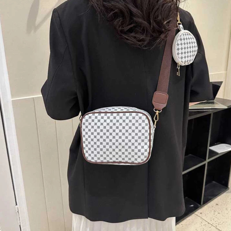 Crossbody Vintage Fashion Handle Handbag Women Solid Soft PU Leather