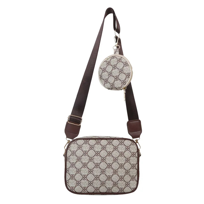 Crossbody Vintage Fashion Handle Handbag Women Solid Soft PU Leather