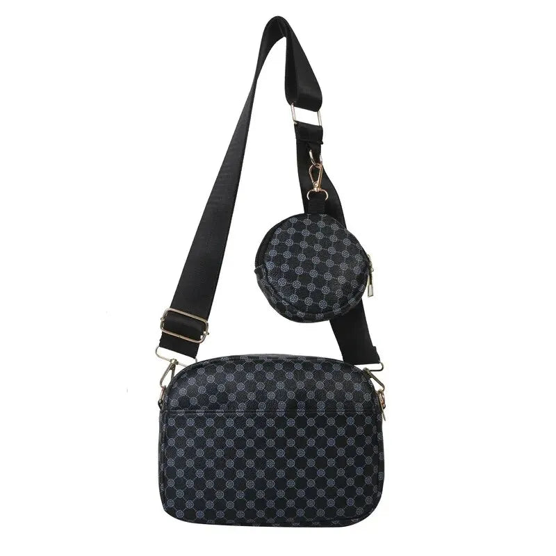 Crossbody Vintage Fashion Handle Handbag Women Solid Soft PU Leather